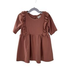 Tahari Girls Pink Ruffle Tunic Top-Size 7/8